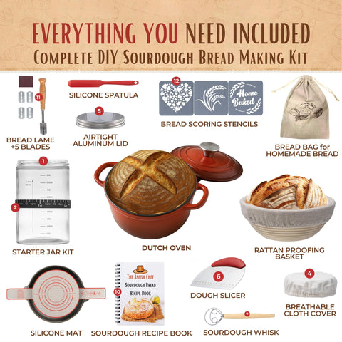 The Amish Chef Banneton Proofing Basket shapes airy dough for artisan loaves.