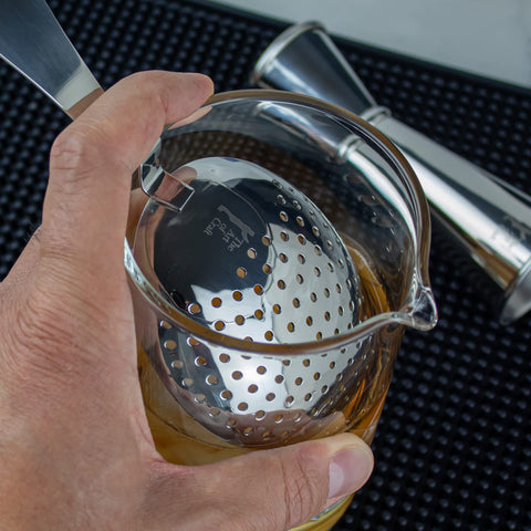 The Art of Craft Julep Strainer is dishwasher safe for simple cleanup.
