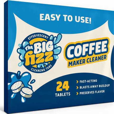 The Big Fizz descaler tablet pour restores clean brewing pathways.