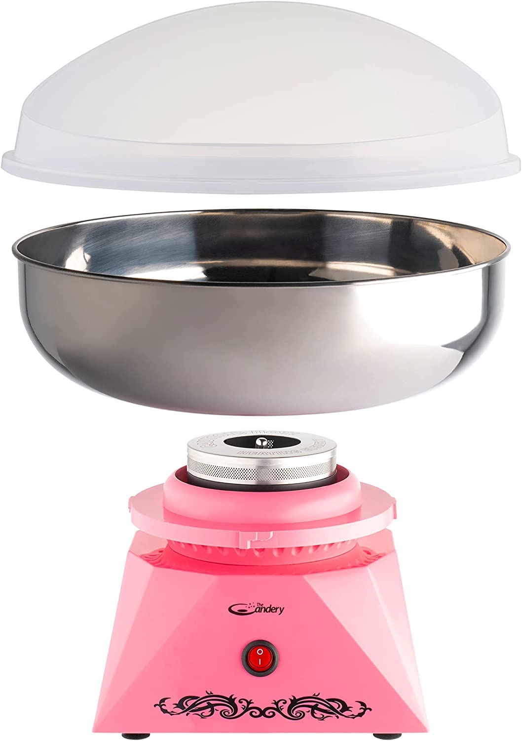 The Candery cone shield assembly demonstrating easier twirling of cones