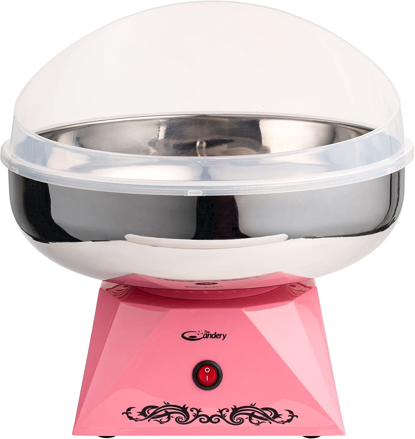 The Candery cotton candy machine front view for quick party treats
