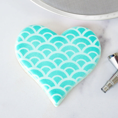 The Cookie Countess Magic Stencil Screen stainless body cleans quickly for repeated use.