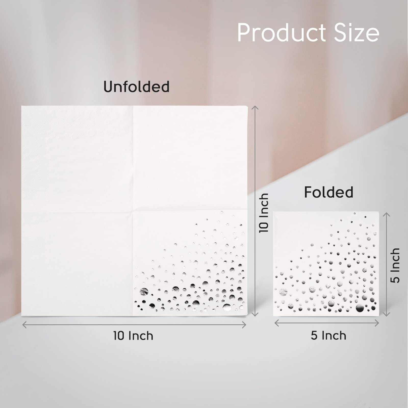 The Essential Concierge disposable wedding napkins are a 100-pack for parties