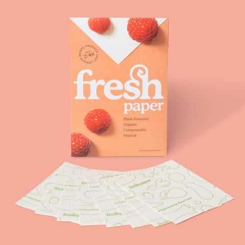 The FreshGlow Co. USA-made FRESHPAPER emphasizes eco-friendly storage.