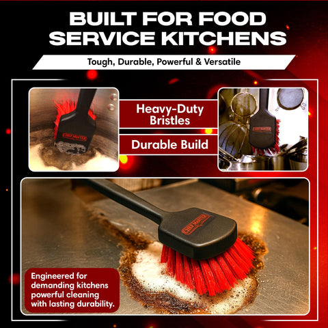 THE FRYOILSAVER COMPANY commercial kitchen brush extends reach for bulky pots