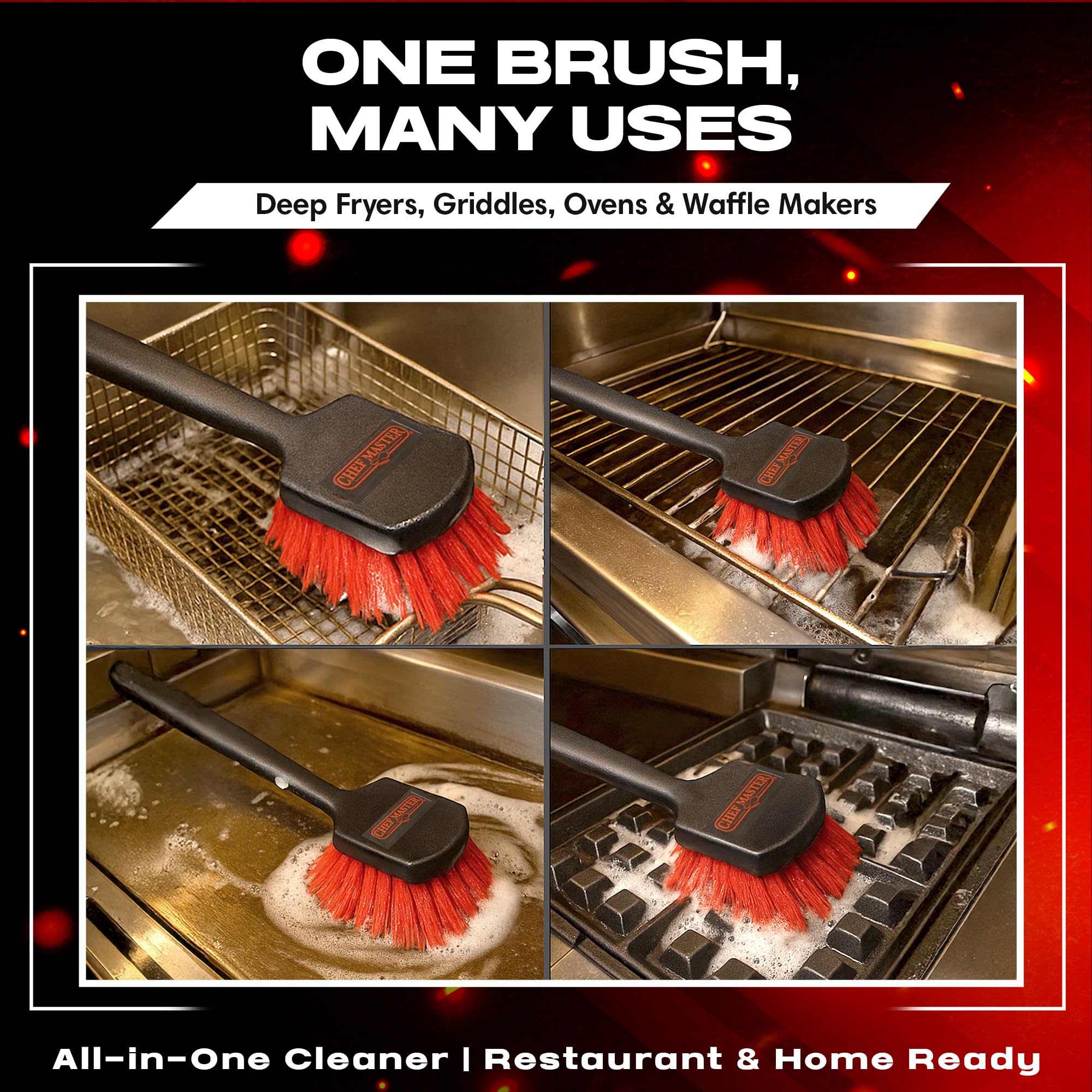 THE FRYOILSAVER COMPANY deep kitchen brush wide-angle reaches tight corners