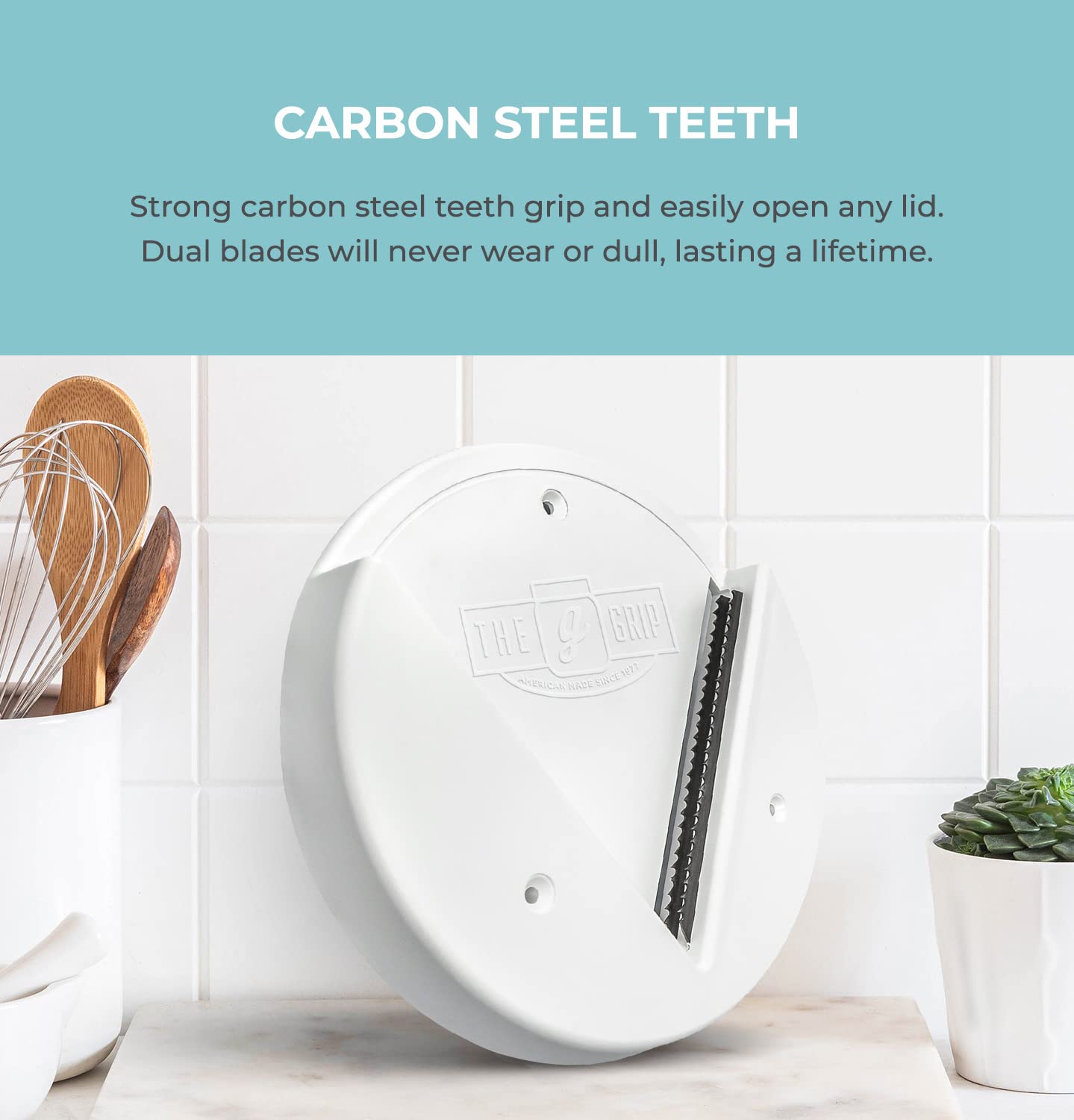 THE G GRIP opens stubborn lids and bottles with minimal effort