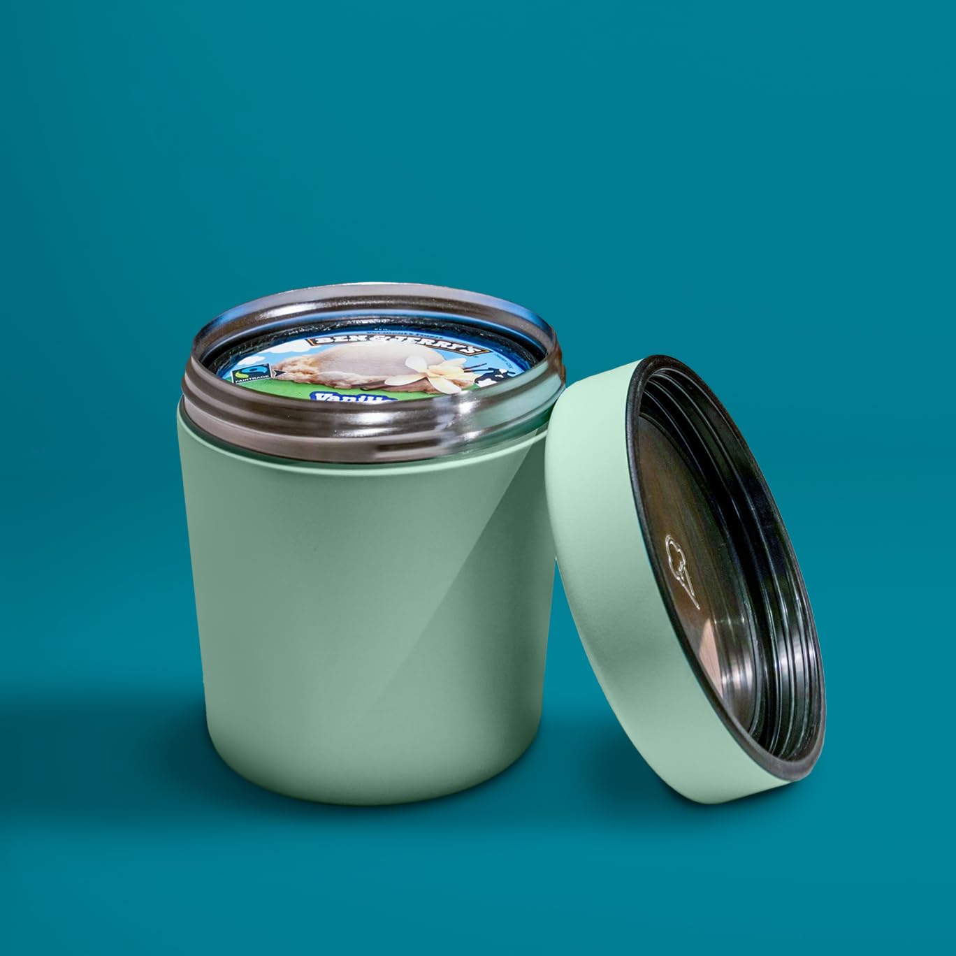 The Ice Cream Canteen tucked into a cooler keeps dessert ready for hours.