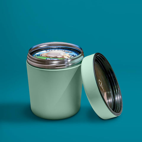 The Ice Cream Canteen tucked into a cooler keeps dessert ready for hours.