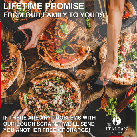 The Italian Kitchen stainless steel triangular scraper with ergonomic grip for comfortable, versatile kitchen use.