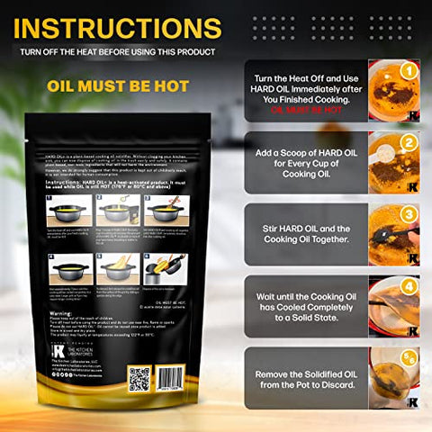 HARD OIL measure ensures consistent solidification of used oil.