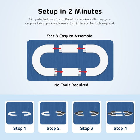 Non-slip surface prevents sliding on The Lazy Susan Revolution