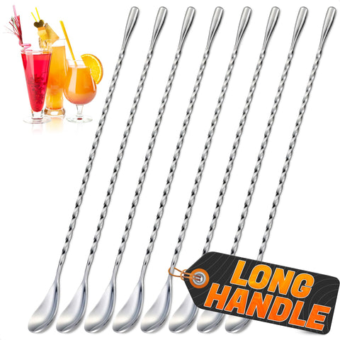 The Little Green Change bar spoon set with 12-inch length for professional mixing.