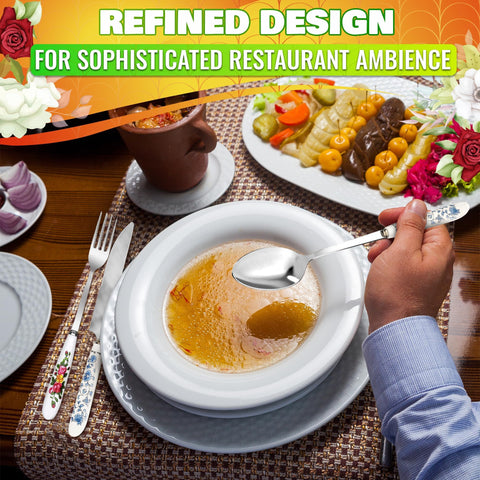 The Little Green Change elegant floral silverware elevates any table.