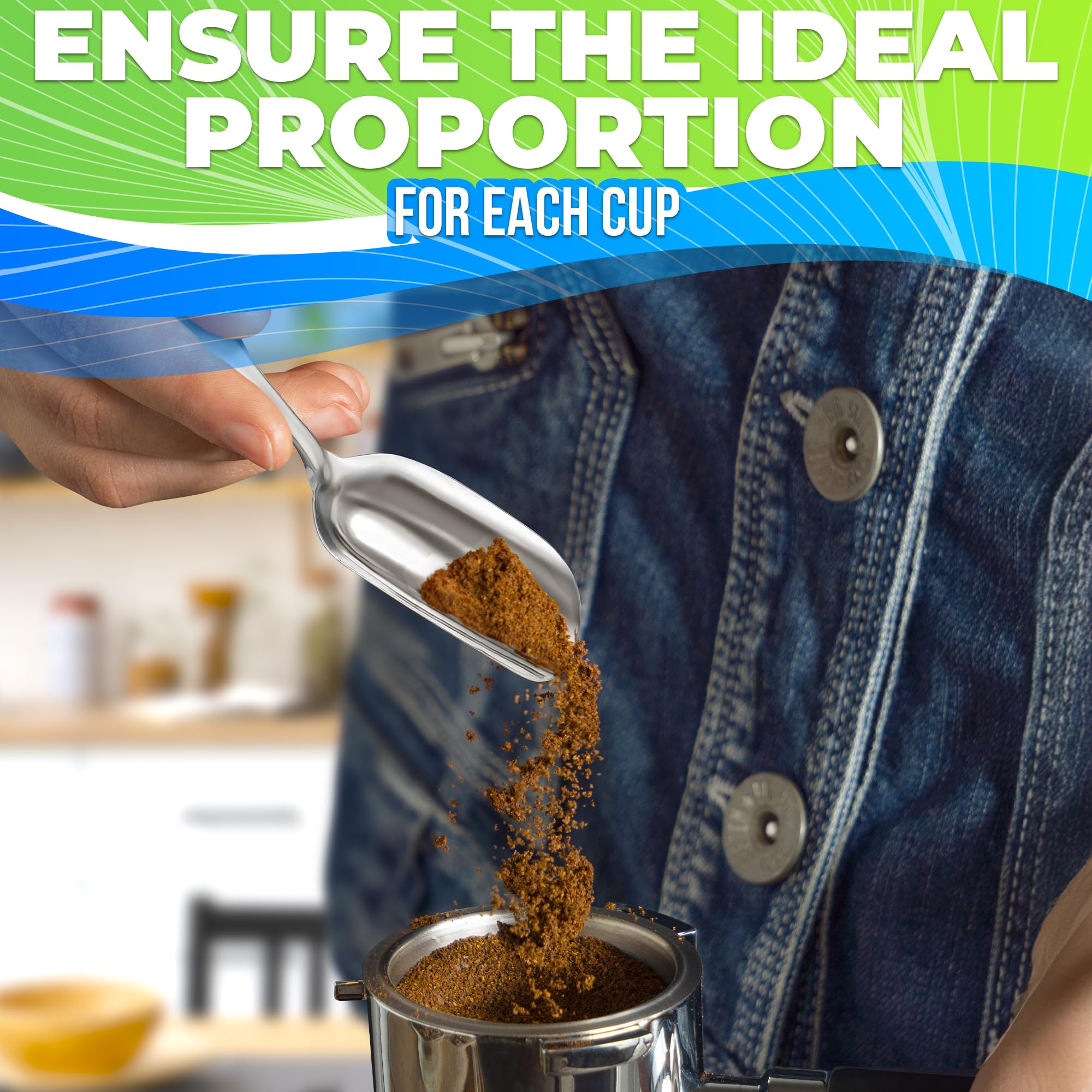The Little Green Change mini scoops are dishwasher safe for easy cleanup