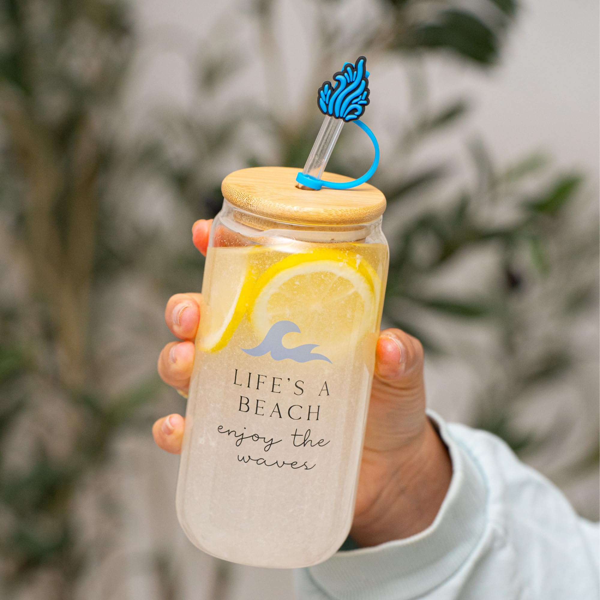 The Love Crate Co. cup sleeve provides insulation for hot or cold drinks