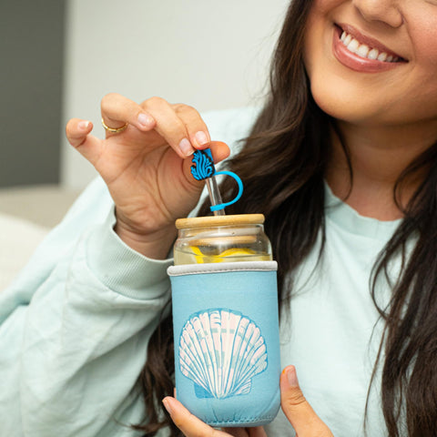 The Love Crate Co. glass straw for clean, easy sipping of drinks