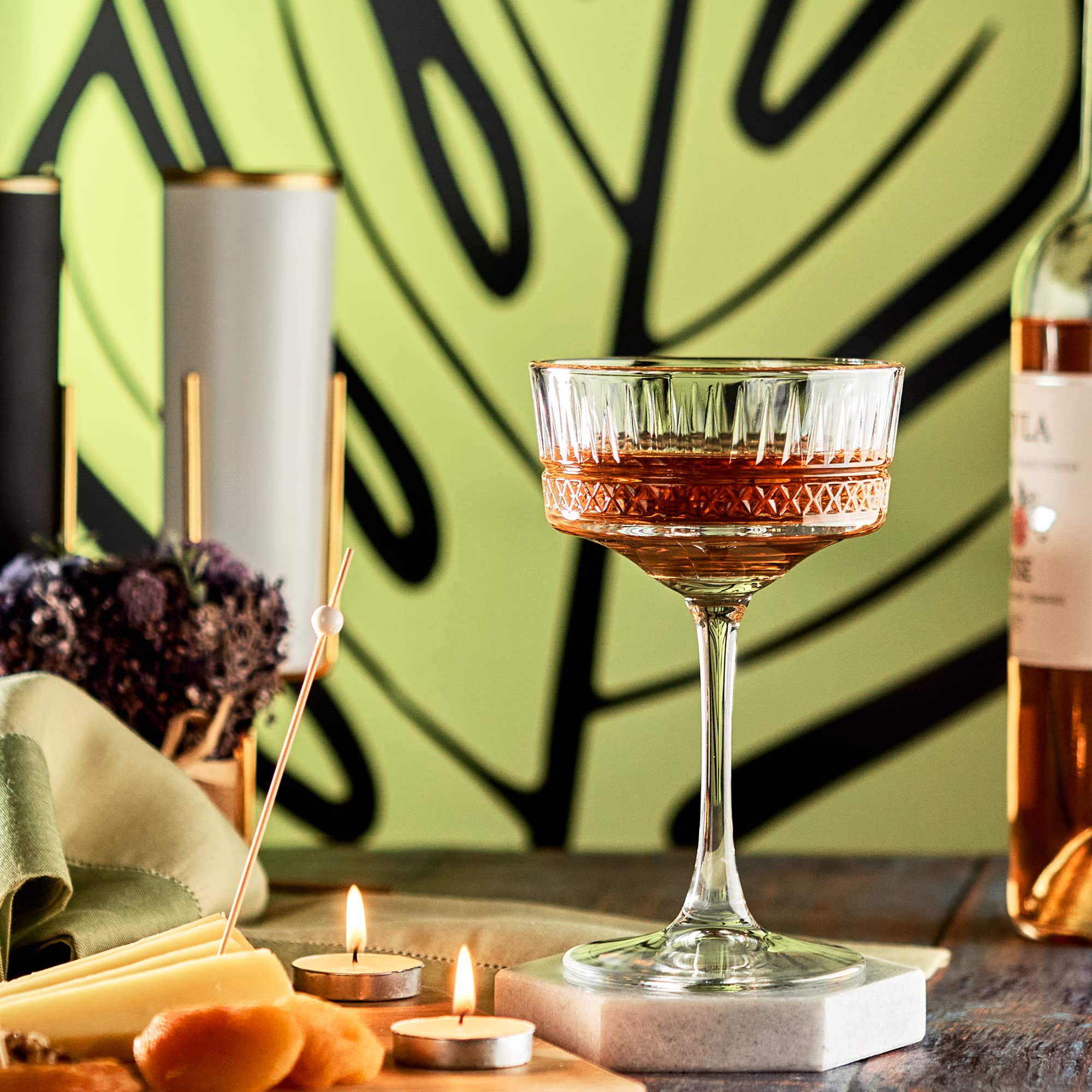 the mask el turko coupe glasses 2-pack perfect for elegant cocktails and celebrations