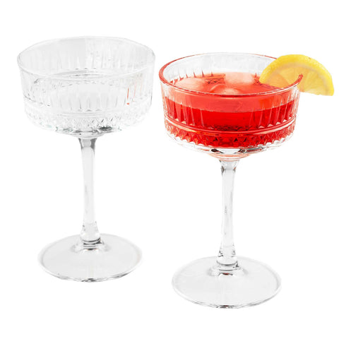 the mask el turko dishwasher-safe coupe glasses for quick cleanup after gatherings