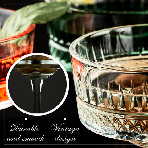 the mask el turko martini coupe glasses 2-pack for refined martini presentations