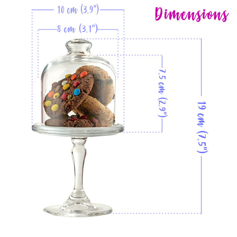 The Mask El Turko mini cake stand lid closeup shows a secure, elegant serving option.