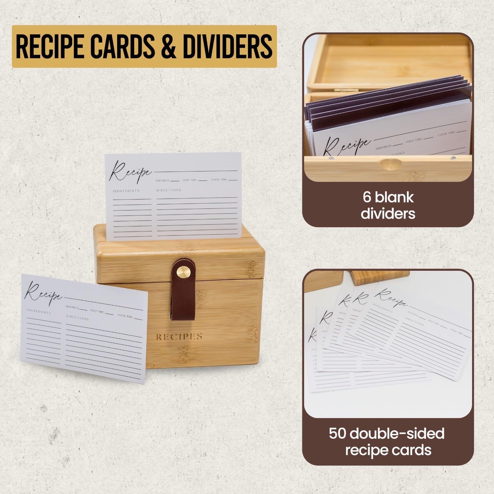The Modern Ramona magnetic lid closure keeps cards secure while cooking.