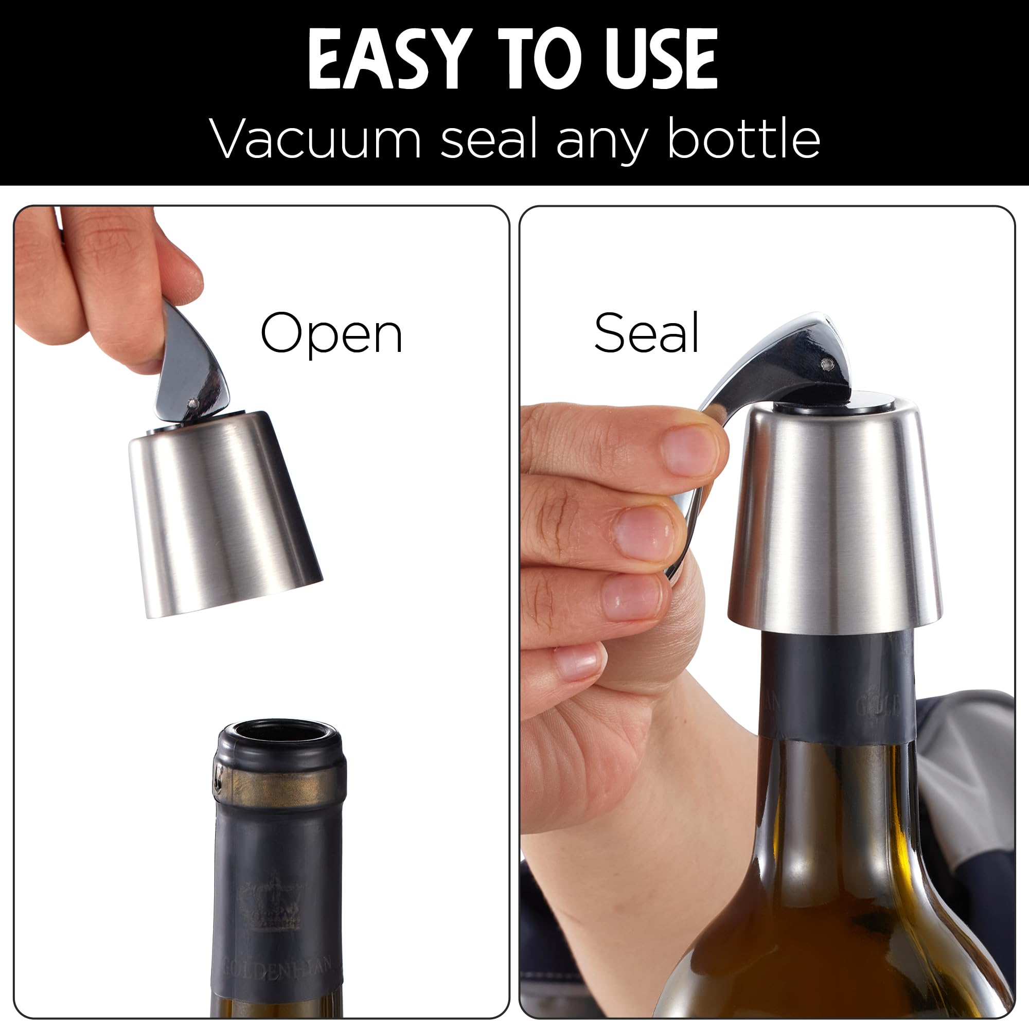 The ONLY GIFT WORTH GIVING champagne stopper designed for prosecco sealing at table.
