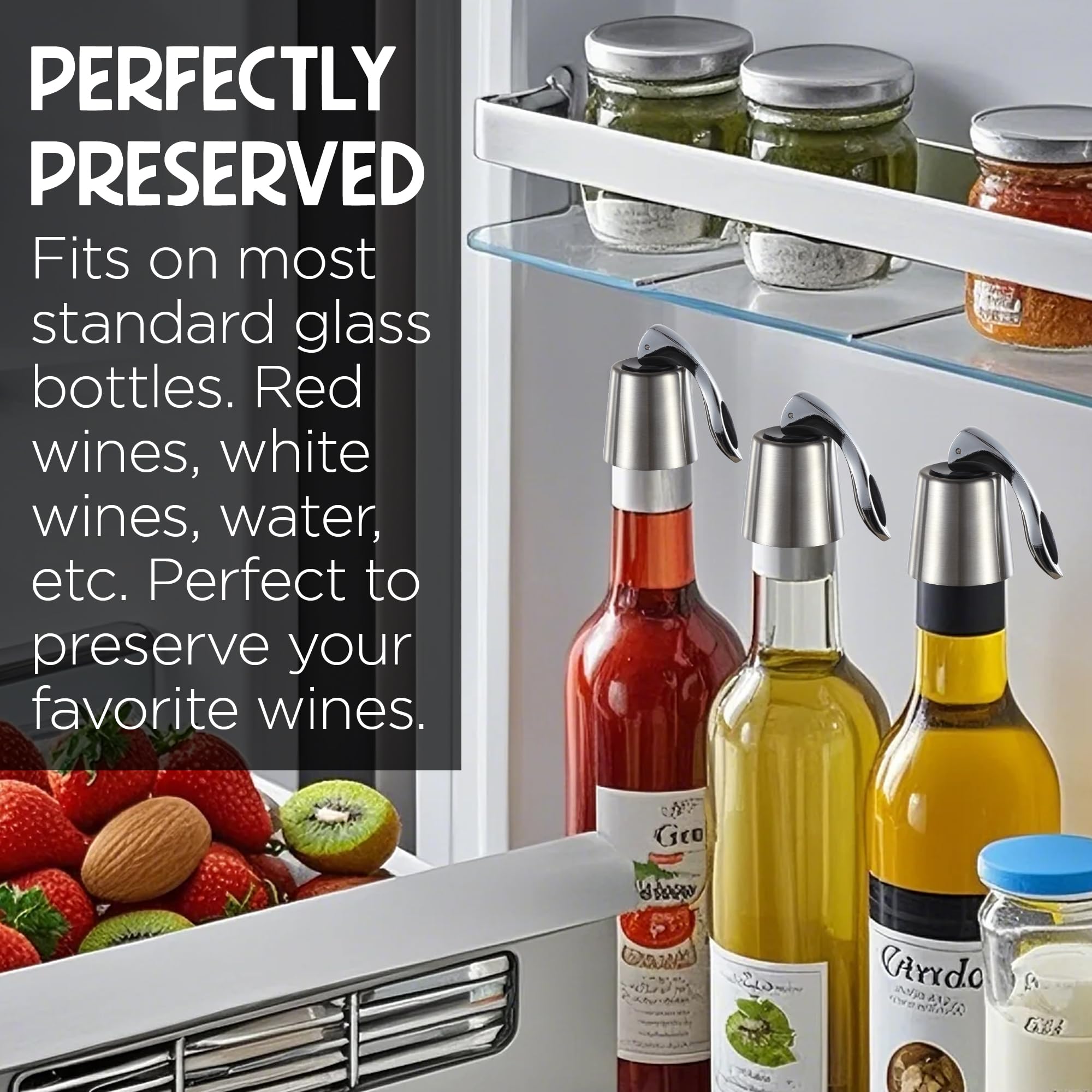 The ONLY GIFT WORTH GIVING durable toppers lock in bubbles and flavor.