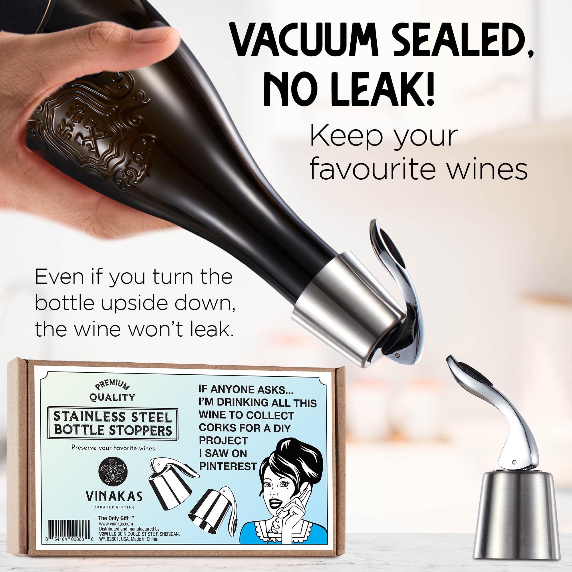 The ONLY GIFT WORTH GIVING wine accessories set makes an elegant hosts gift.
