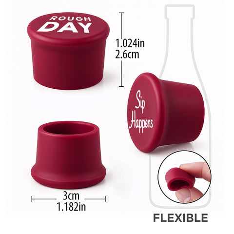 The ONLY GIFT WORTH GIVING wine stopper set is packaged as a fun gift.