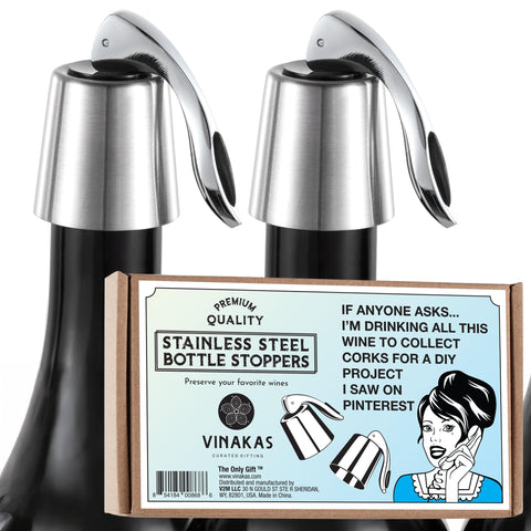 The ONLY GIFT WORTH GIVING packaging-friendly stopper ideal for gifts.