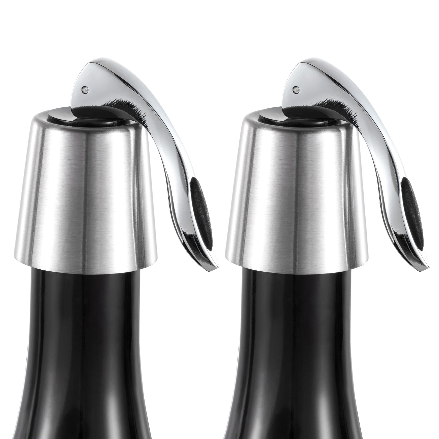 The ONLY GIFT WORTH GIVING stainless bottle sealer creates an airtight seal for freshness.