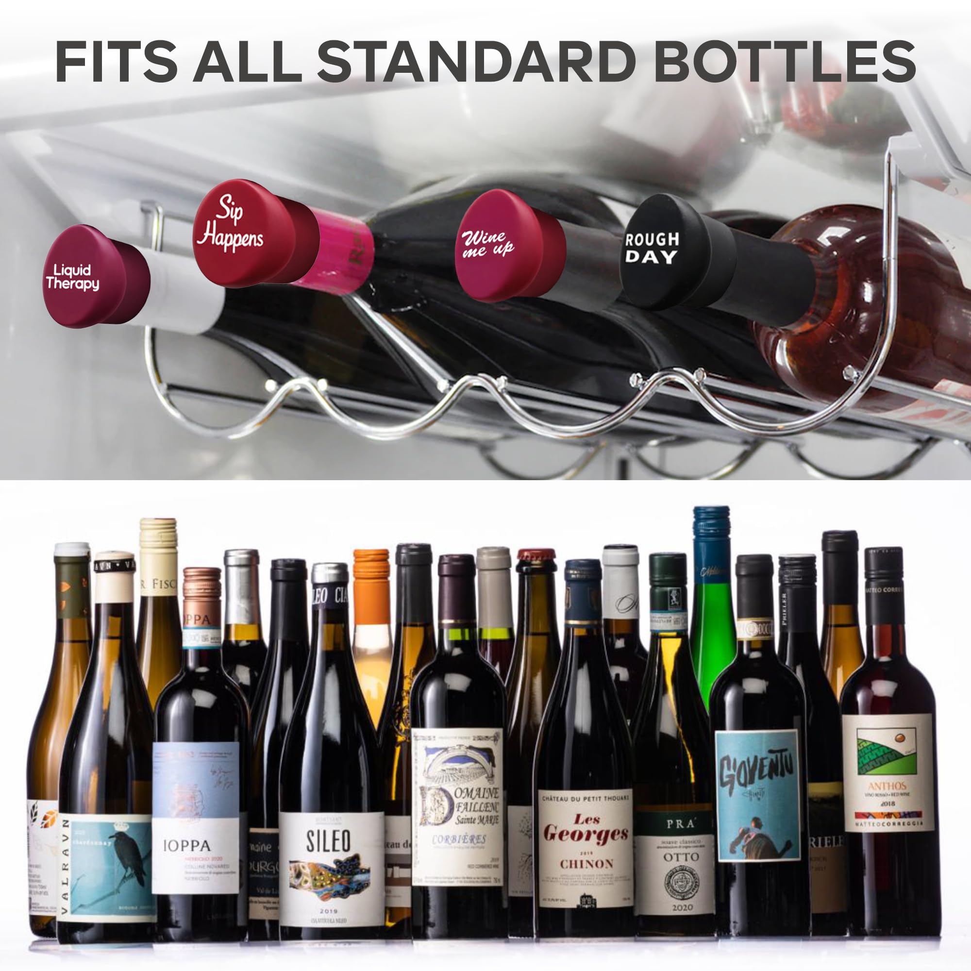 The ONLY GIFT WORTH GIVING stopper fits most bottles with a durable seal.