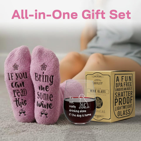 The ONLY GIFT WORTH GIVING unbreakable 16oz wine glass keeps drinks safe.