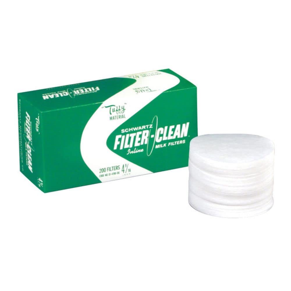 The Schlueter Company filter disk highlights sediment-trap action for cleaner milk