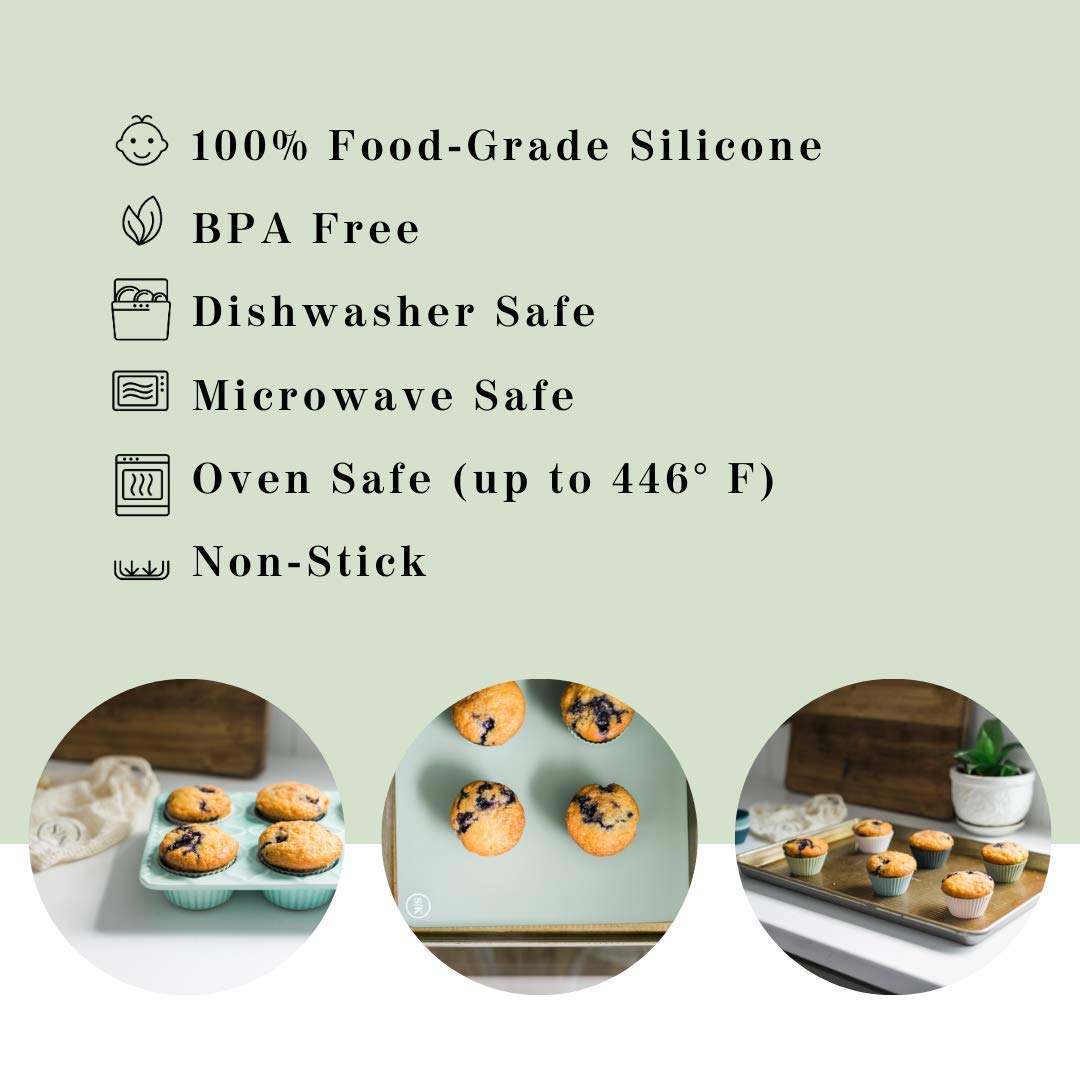 The Silicone Kitchen baking cups set, 24-pack in colors, gift-worthy packaging