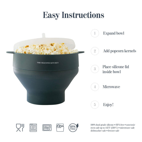 The Silicone Kitchen non-toxic BPA-free silicone ensures food-safe popping.