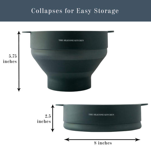 The Silicone Kitchen popcorn maker handles provide easy serving.