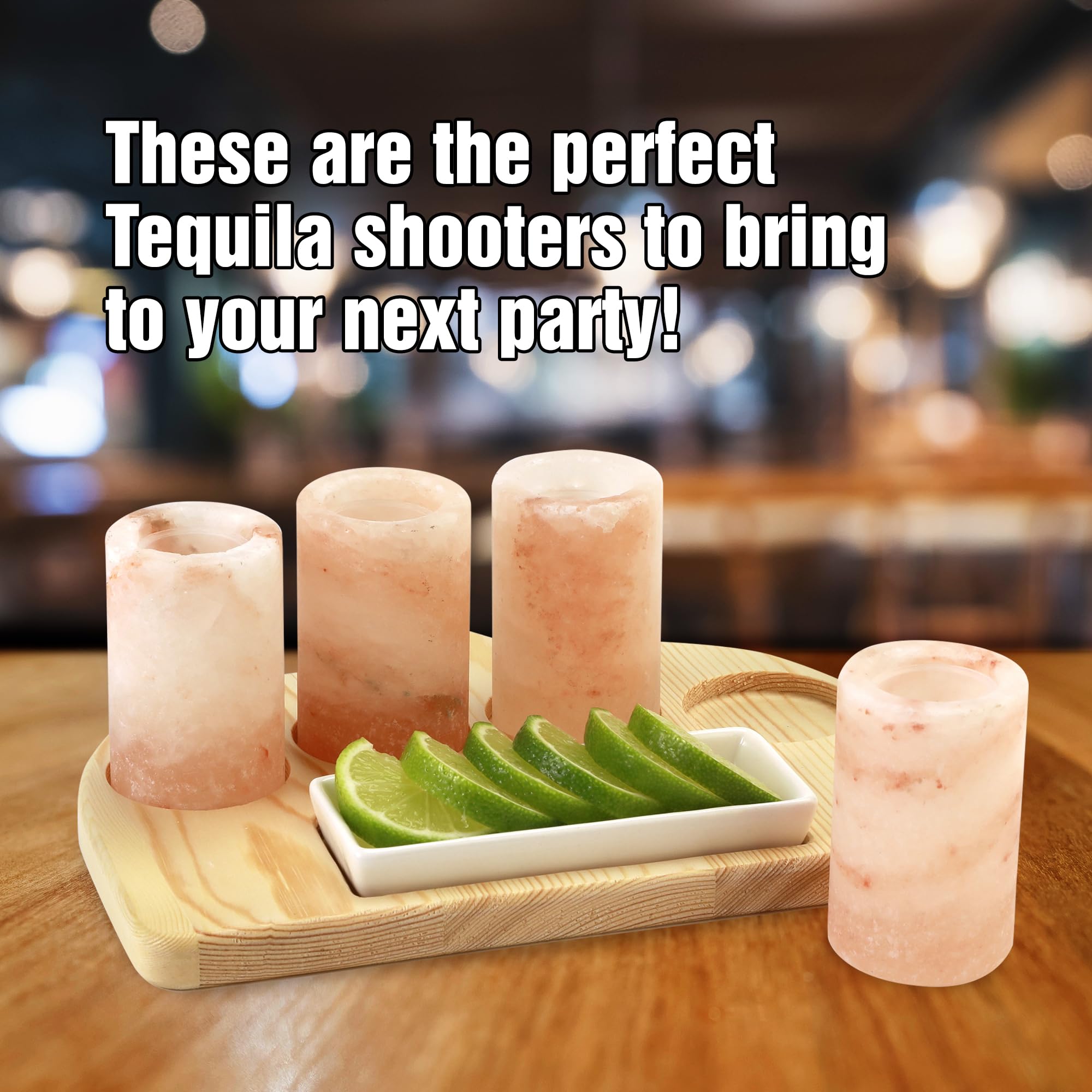 The Spice Lab rose-quartz look shot glasses add refinement to any bar.