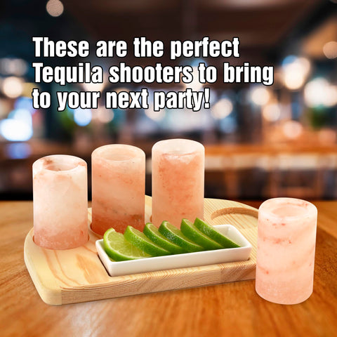 The Spice Lab rose-quartz look shot glasses add refinement to any bar.