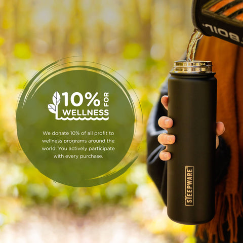 The Tea Spot Steepware supports fruit-infused drinks with deep infuser.