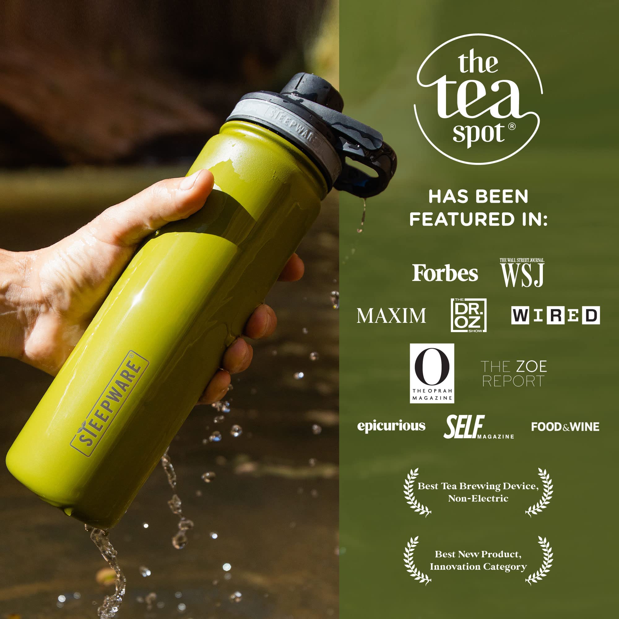 The Tea Spot Steepware on-the-go brewing for loose leaf tea.