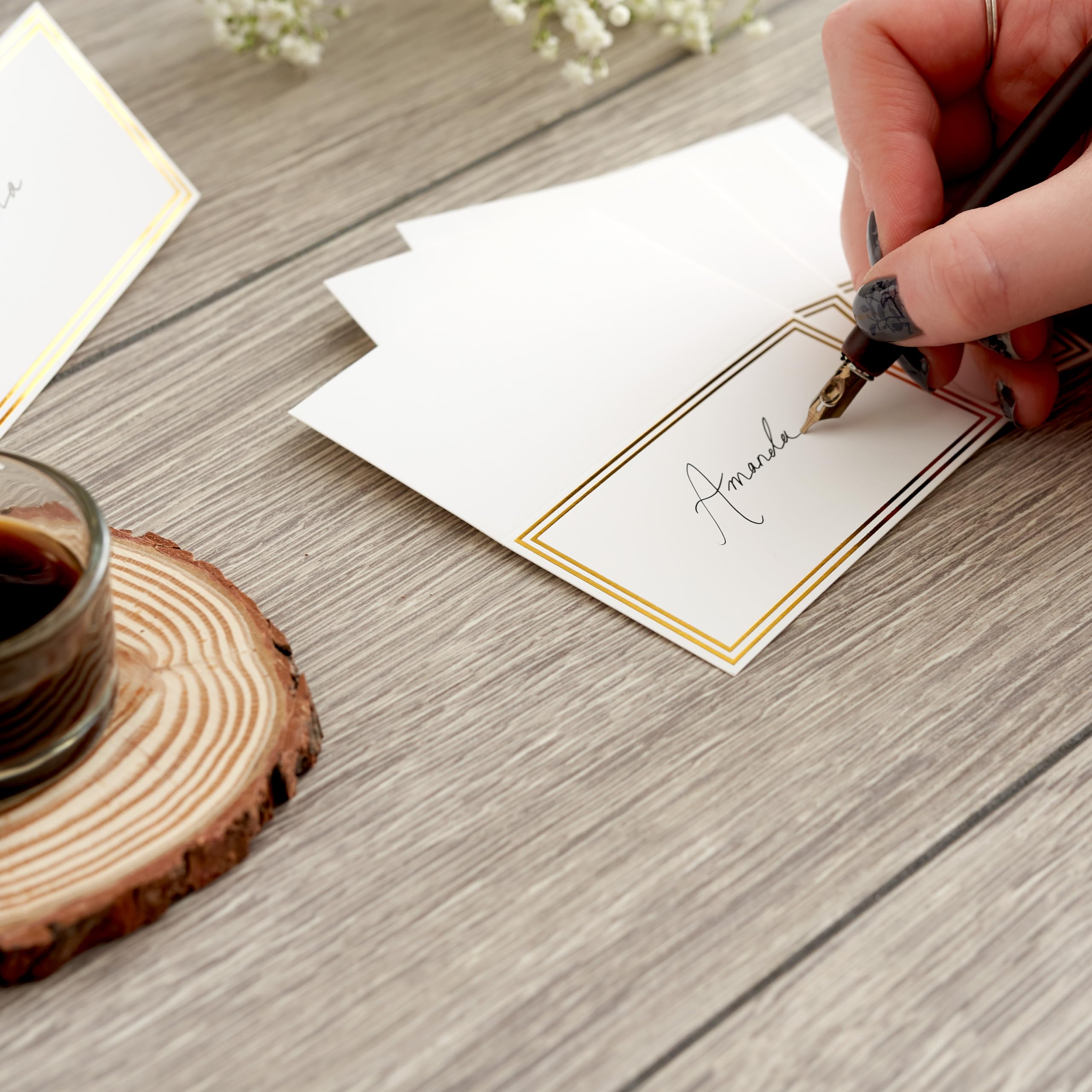 The Twiddlers 200 card size 3-5x2-inch fits neatly at each place setting.