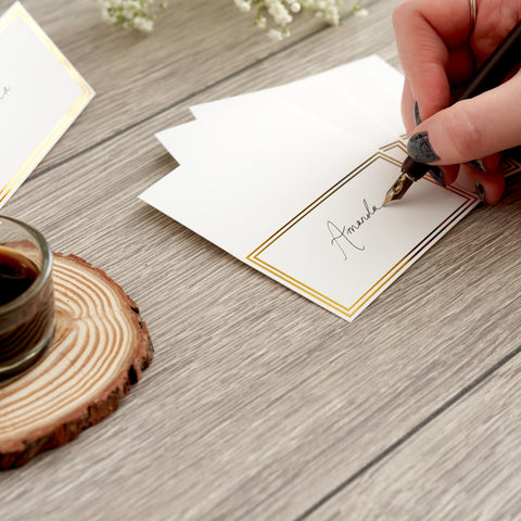 The Twiddlers 200 card size 3-5x2-inch fits neatly at each place setting.
