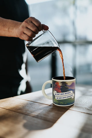 12oz ceramic mug with comfortable handle, perfect for daily coffee rituals.