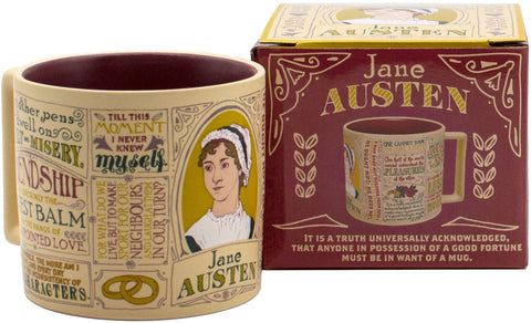 The Unemployed Philosophers Guild Jane Austen mug portrait for thoughtful tea breaks