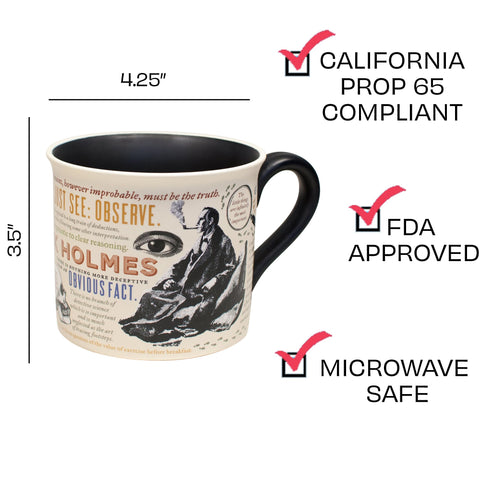 The Unemployed Philosophers Guild mug featuring Sidney Paget portrait of Sherlock Holmes.