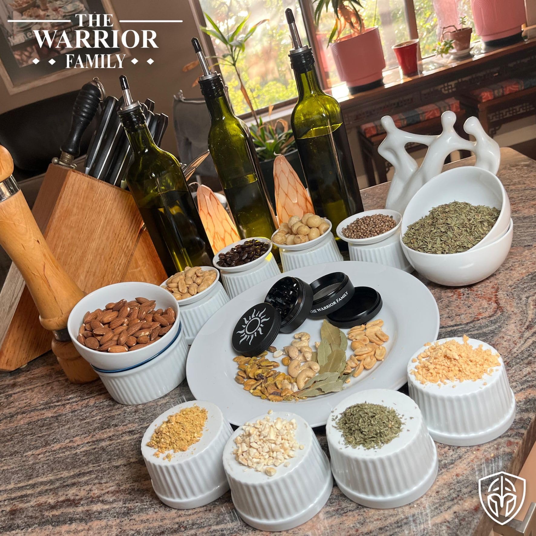 The Warrior Family anodized-aluminum-body resists wear for lasting kitchen use.