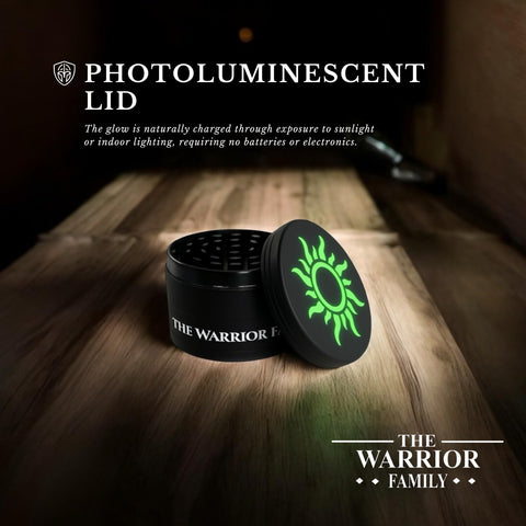 The Warrior Family compact-travel-case travels easily for on-the-go grinding.