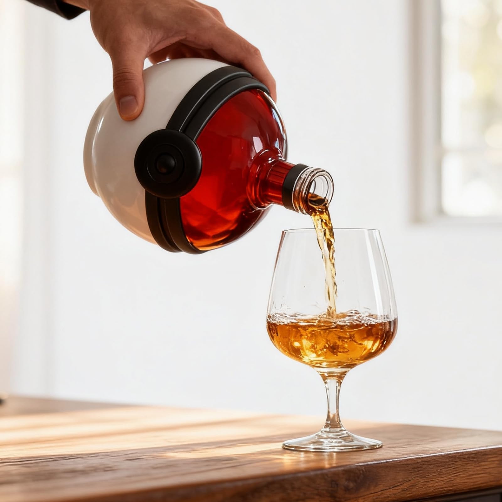 The Wine Savant collectible glass for geeks and gamers adds character to shelves.